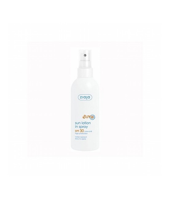 Protector solar en spray con factor de protección SPF 30 UVA+UBV. 
Protector solar en spray con factor de protección SPF 30 UV