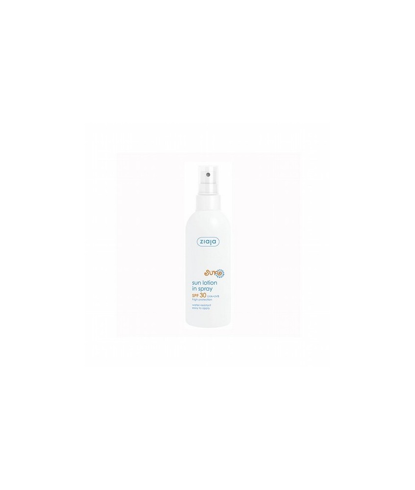 Protector solar en spray con factor de protección SPF 30 UVA+UBV. 
Protector solar en spray con factor de protección SPF 30 UV