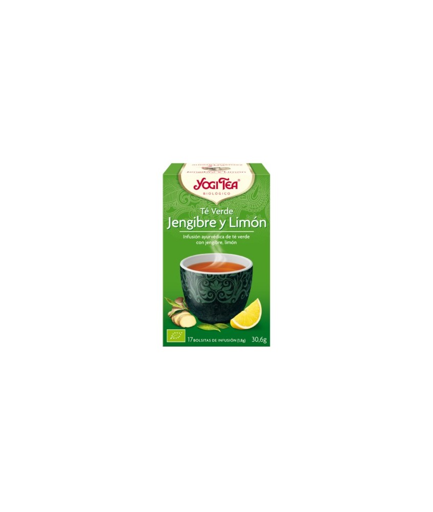 YG.YOGI TE VERDE   JENGIBRE Y LIMON BIO 17 sobres