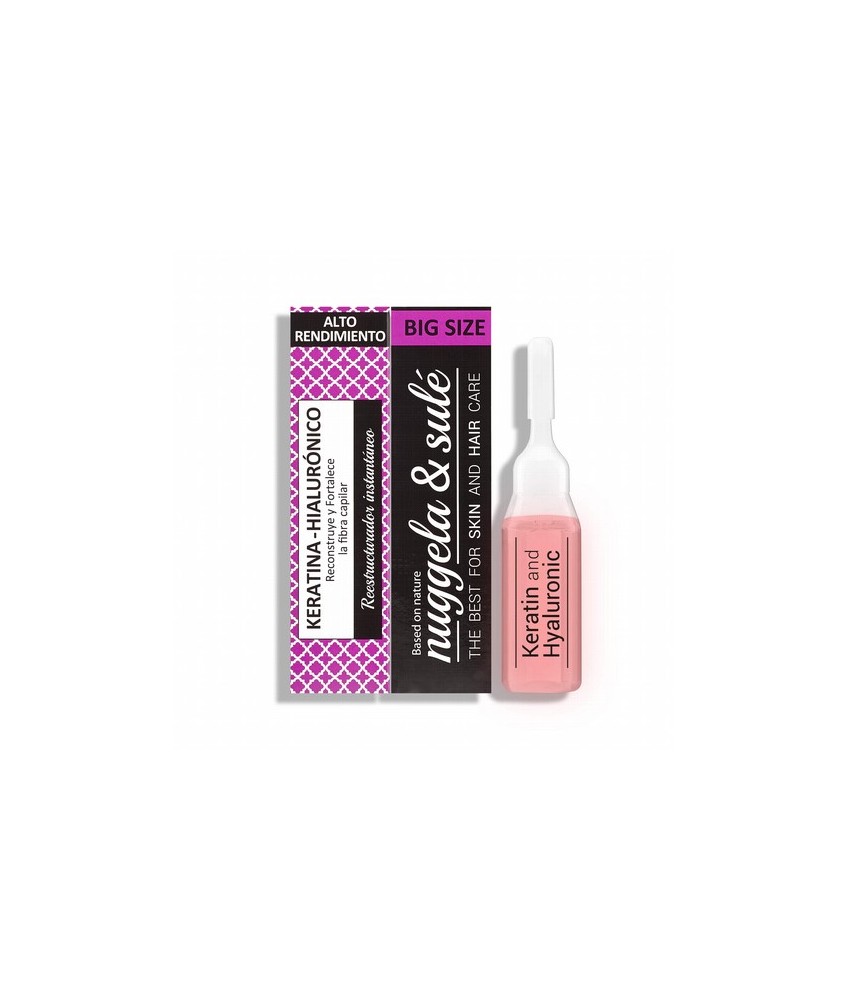 Keratina-Hialurónico Ampolla 10ml Nuggela & Sulé para 2 ó 3 aplicaciones
PARA HOMBRES Y MUJERES

Formula especial a base de 