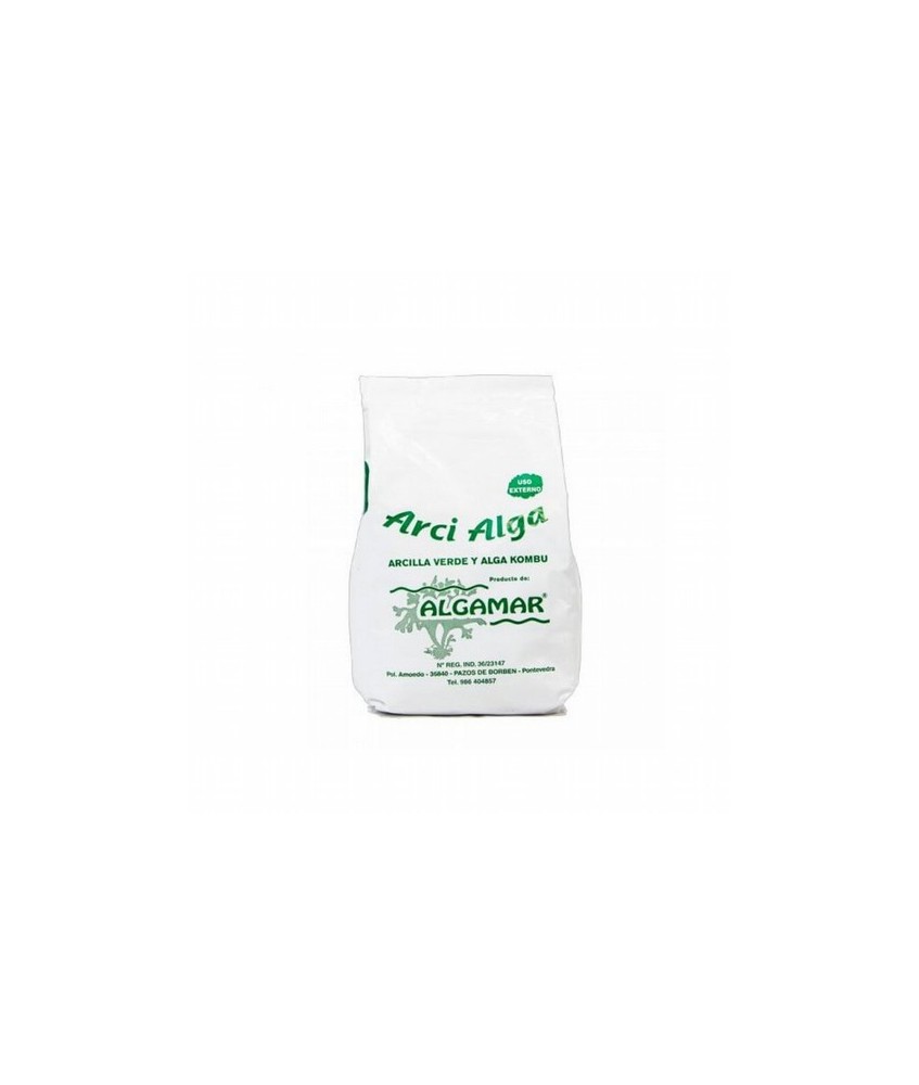 ARCIALGA (ARCILLA VERDE Y ALGA KOMBU) 500 G ALGAMAR
DESCRIPCIÓN DEL PRODUCTO
ARCIALGA  500 g  para uso externo Modo de empl