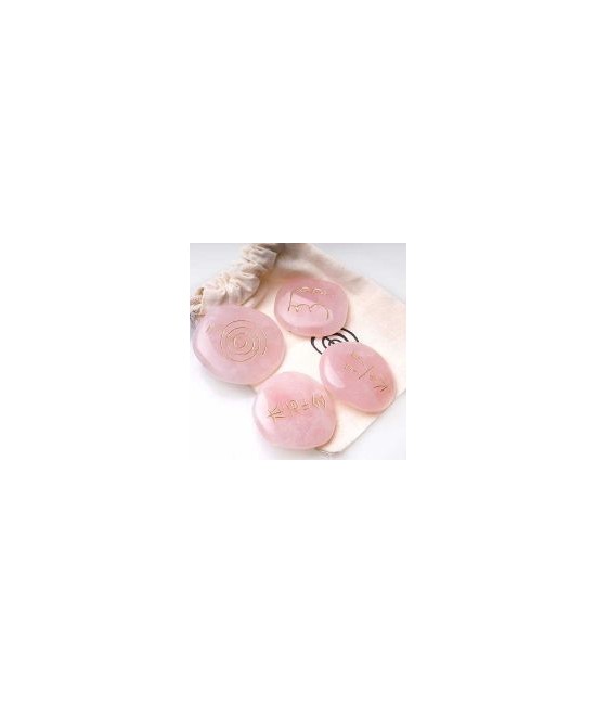 KU.CHAKRA REIKI CUARZO ROSA SET 4 unds.