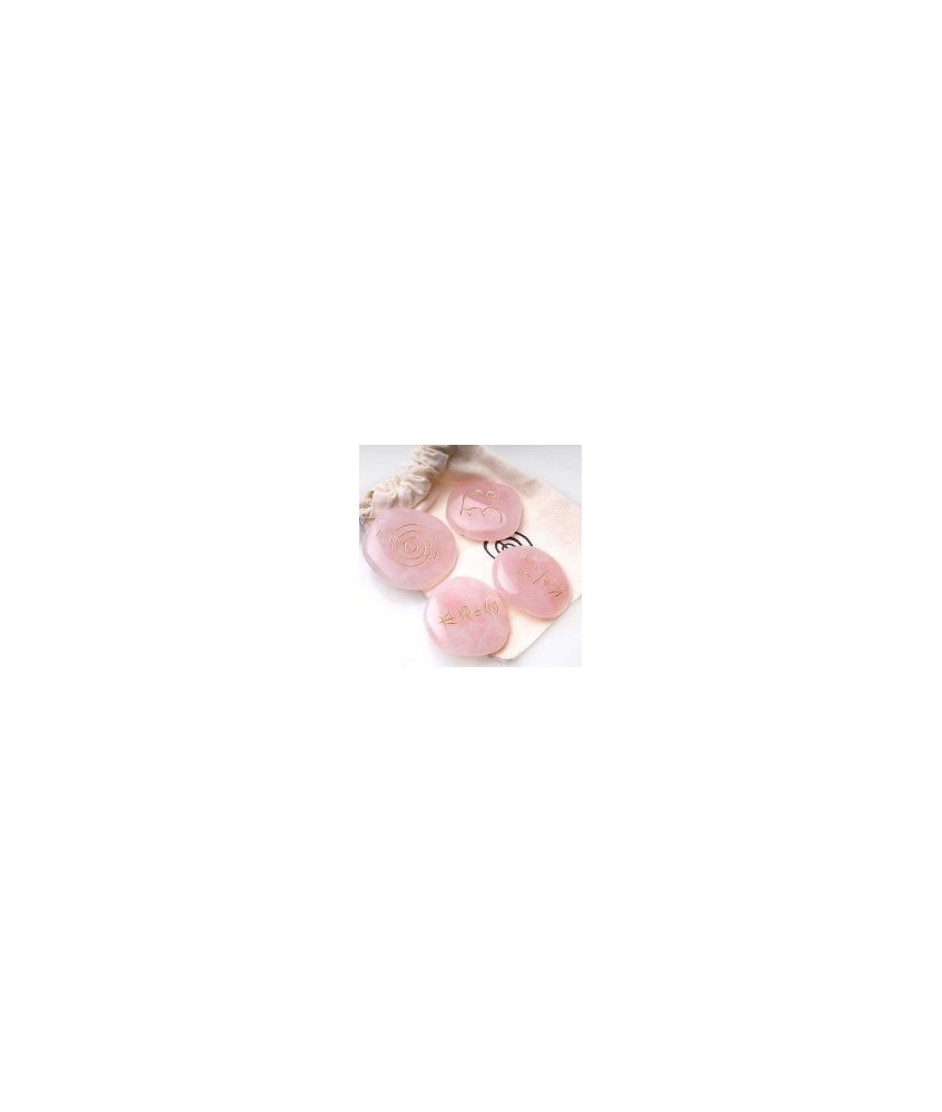 KU.CHAKRA REIKI CUARZO ROSA SET 4 unds.