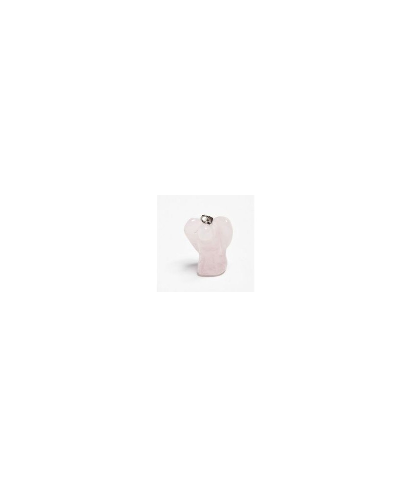 KU.COLGANTE ANGEL CUARZO ROSA 20 mm.