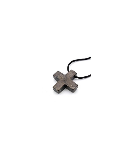 KU.COLGANTE CRUZ SHUNGITA 35X35X8 mm.