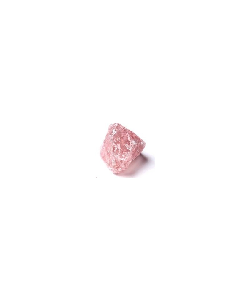 Trozos masivos de cuarzo rosa procentes de Sudáfrica.

  Pertenece al sistema de cristalización trigonal y, habitualmente se 
