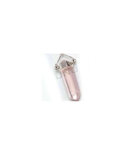KU.COLGANTE PUNTA BASCULANTE ROSA PLATA