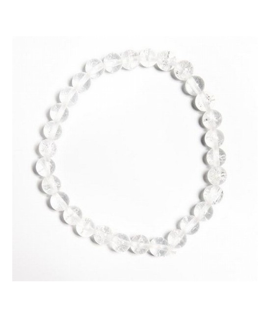 Pulsera Bola 8 mm Cristal de Roca.