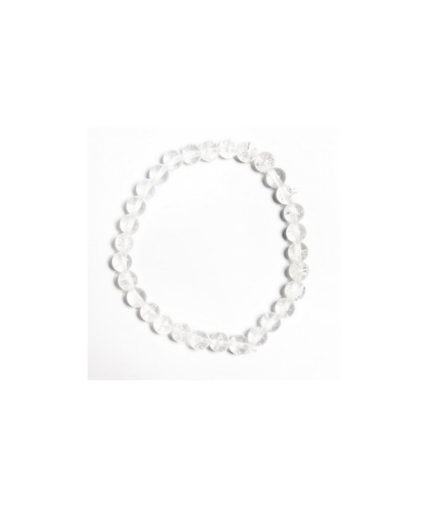 Pulsera Bola 8 mm Cristal de Roca.