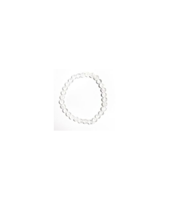 Pulsera Bola 6mm Cristal de Roca.