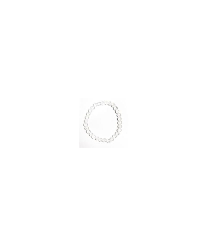 Pulsera Bola 6mm Cristal de Roca.