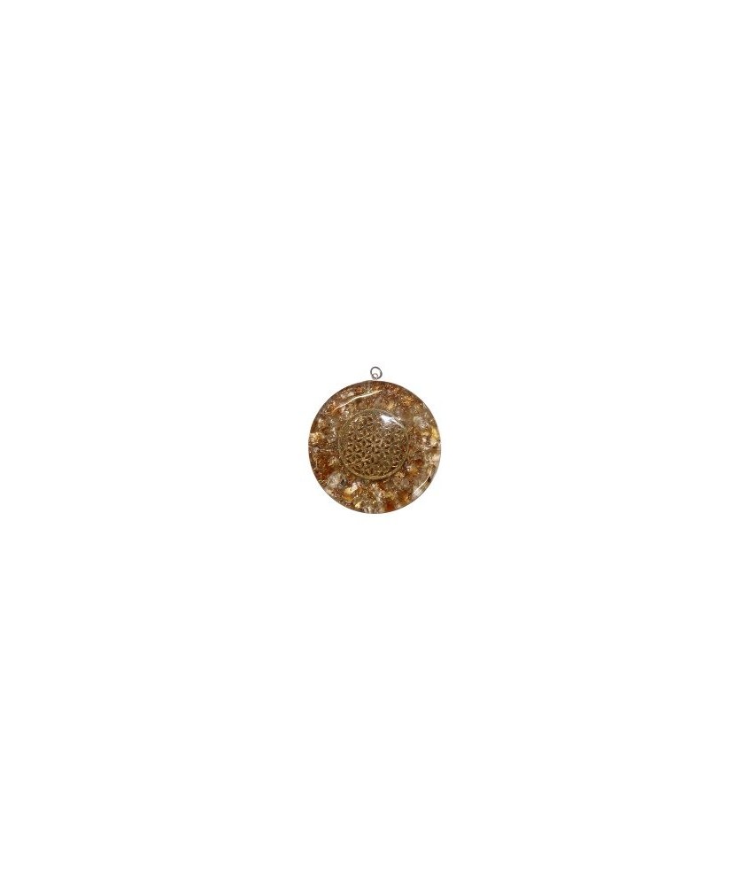 Colgante de Orgonita flor de la vida. Montado en Citrino.
Artículo procedente de India.
ENGARCE PLATA