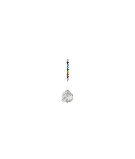 Bola de feng shui con chakras, la tira mide unos 150mm aprox.