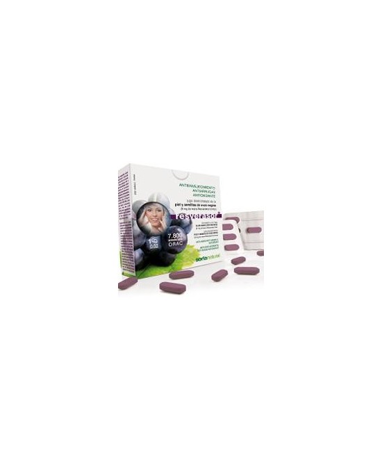 Antienvejecimiento. Antioxidante.

Jugo deshidratado de la piel y semillas de uvas negras (9 mg de trans Resveratrol/comp) Co