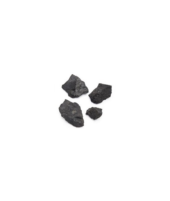Este artículo se vende por peso, mínimo 1kg. Piezas de2-3 cm. aprox.
La Shungita es un carbón de alta rareza,de origen Precàmb