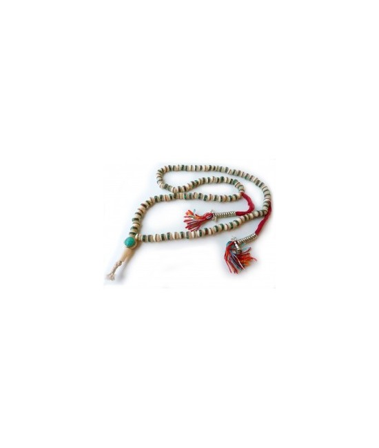 108 cuentas de 8mm. Hueso.
Made in : Nepal
Mala en sánscrito significa guirnalda de flores. Los malas o rosarios se utilizan 