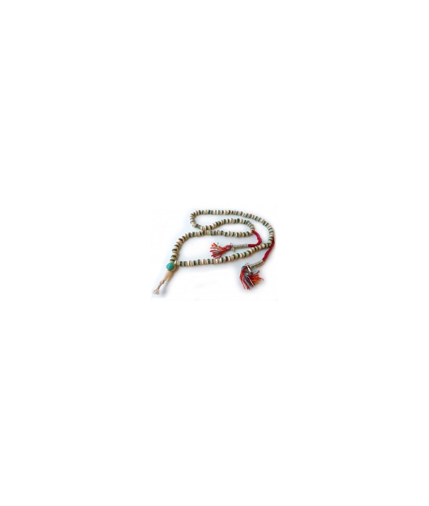 108 cuentas de 8mm. Hueso.
Made in : Nepal
Mala en sánscrito significa guirnalda de flores. Los malas o rosarios se utilizan 