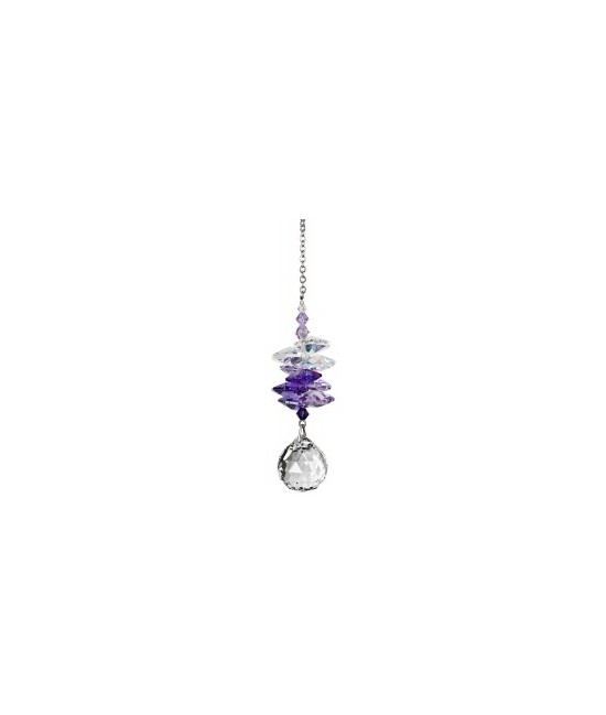 7.5 cm. Bola 2 cm cristal Swarovski. Con bolsa de organza.