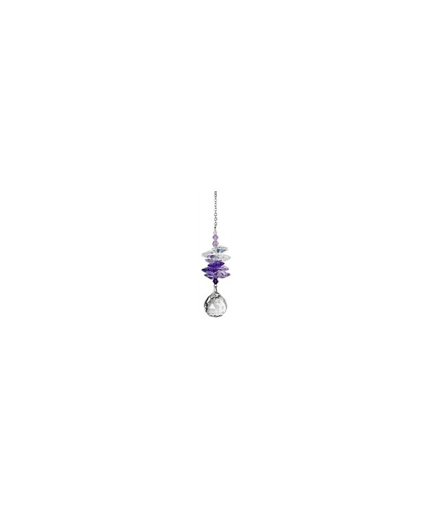 7.5 cm. Bola 2 cm cristal Swarovski. Con bolsa de organza.