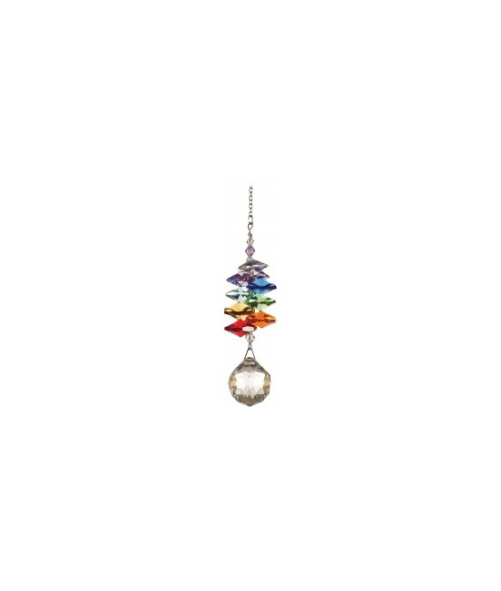 Cristal austriaco, altura de los cristales 7,5cm, Ø de la bola 2cm, cadena de metal
Medidas : 12 cm
Esa cascada de cristal pe