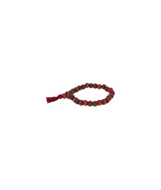 27 cuentas de 9mm. Hueso.
Made in : Nepal
Mala en sánscrito significa guirnalda de flores. Los malas o rosarios se utilizan p