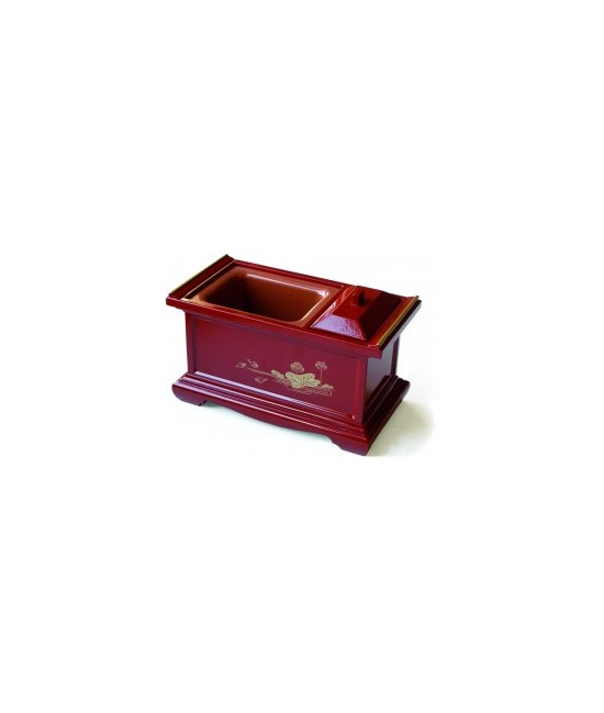 Incensario y contenedor de incienso en laca roja usado en ofrendas y ceremonias.
Made in : Japan
Medidas : 18 cm x 10 cm x 9.