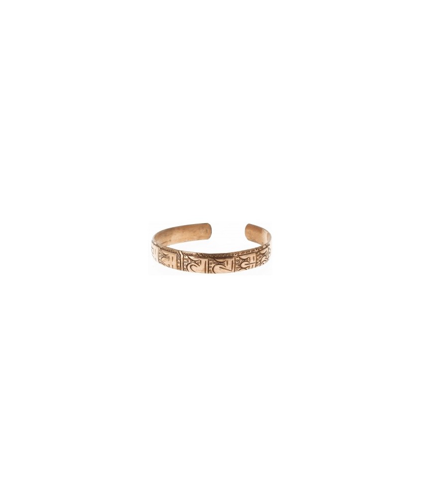 Cobre
Made in : Nepal
En Tíbet se conoce a las pulseras metálicas como joyas medicinales. Se les otorgan propiedades tales co