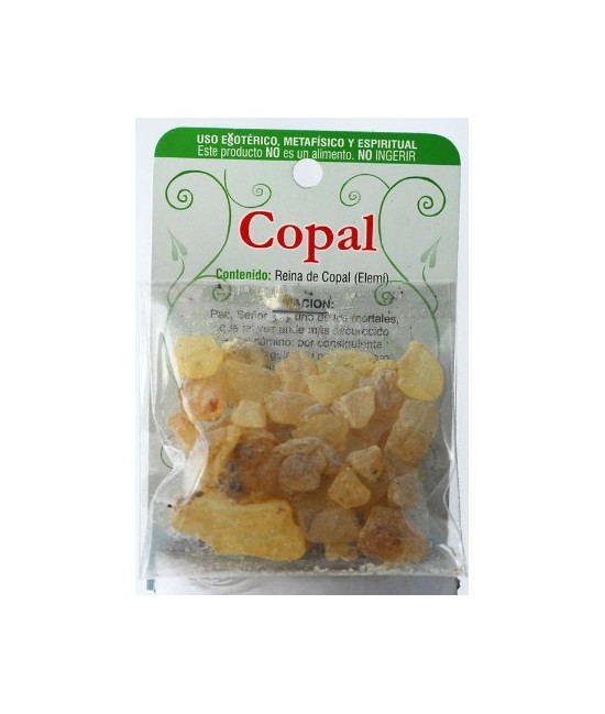 Contenido: Reina de Copal (Elemí).

Utilización: Para hacer rituales para proteger a personas o lugares. Potenciador de ritua