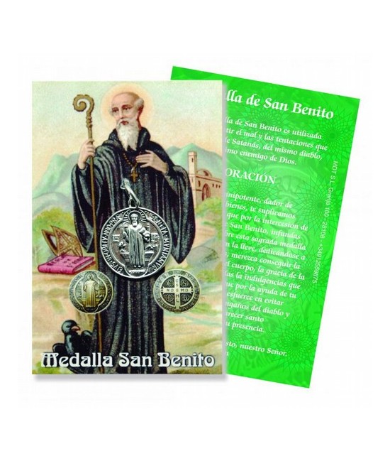 AMULETO San Benito
Este amuleto reproduce fielmente las antiguas medallas de San Benito donde aparece, rodeando la figura del 