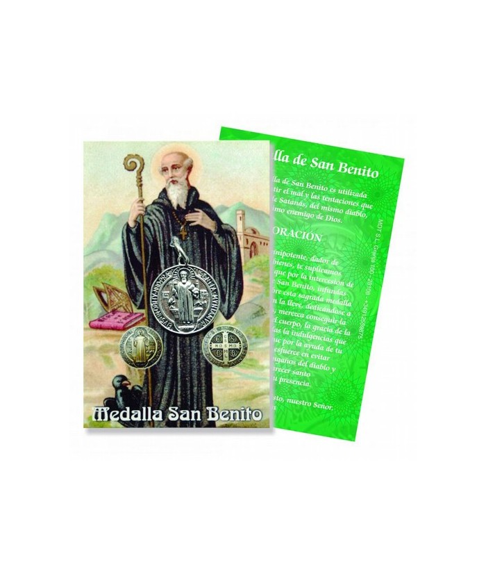 AMULETO San Benito
Este amuleto reproduce fielmente las antiguas medallas de San Benito donde aparece, rodeando la figura del 